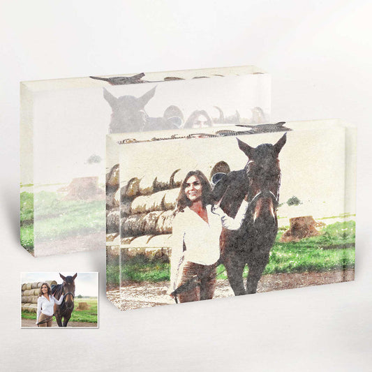 Create a one-of-a-kind masterpiece with our Personalised Crosshatch Acrylic Block Photo. The unique texture drawing, derived from your photo, brings excitement and inspiration to your decor, infusing your space with bright happiness.