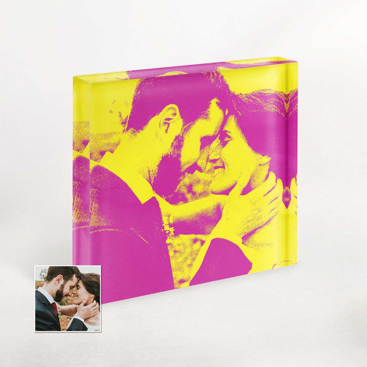 Discover the allure of personalized abstraction with this captivating Abstract Texture Effect Acrylic Block Photo. The dynamic textures and subtle color variations evoke a sense of movement and intrigue, adding visual interest to any room