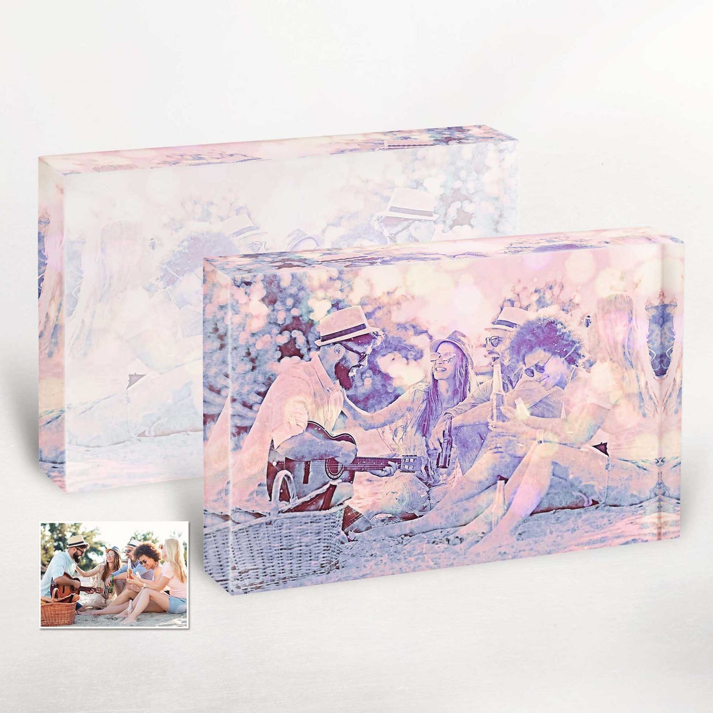 Elevate your photos with a Personalised Special FX Acrylic Block, featuring a film effect that adds a cool and fresh touch. This novelty and unique piece is made to order, making it the perfect anniversary or birthday gift