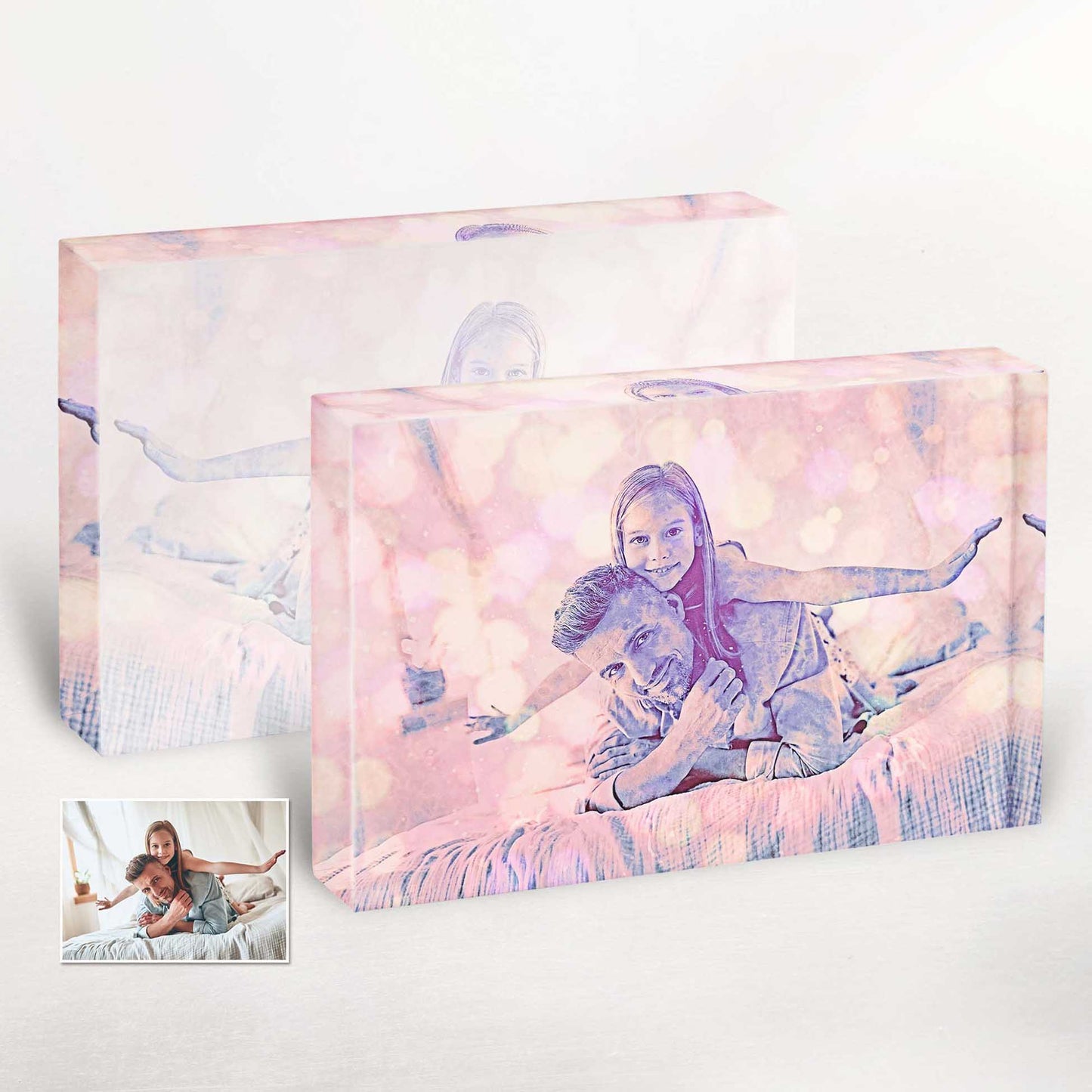 Immerse yourself in the world of cinema with a Personalised Special FX Acrylic Block Photo. The film effect adds a cool and fresh aesthetic, making it a unique and novelty gift.