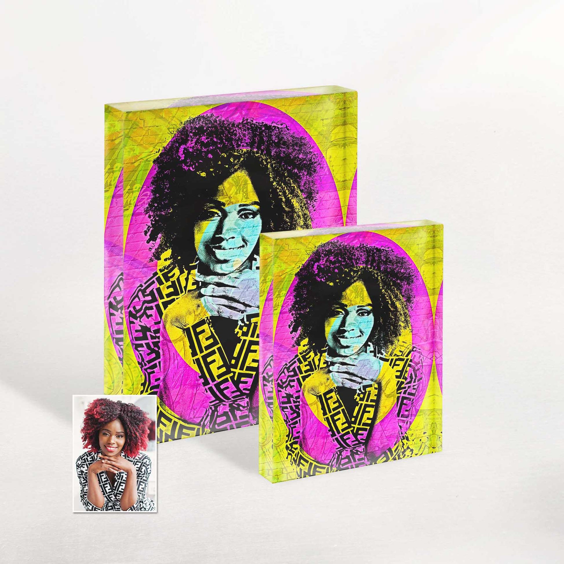 Infuse your space with urban energy through the Personalised Graffiti Street Art Acrylic Block Photo. Its cool and fresh design, showcasing colorful and vibrant graffiti, adds a novel touch to couples' anniversary gifts