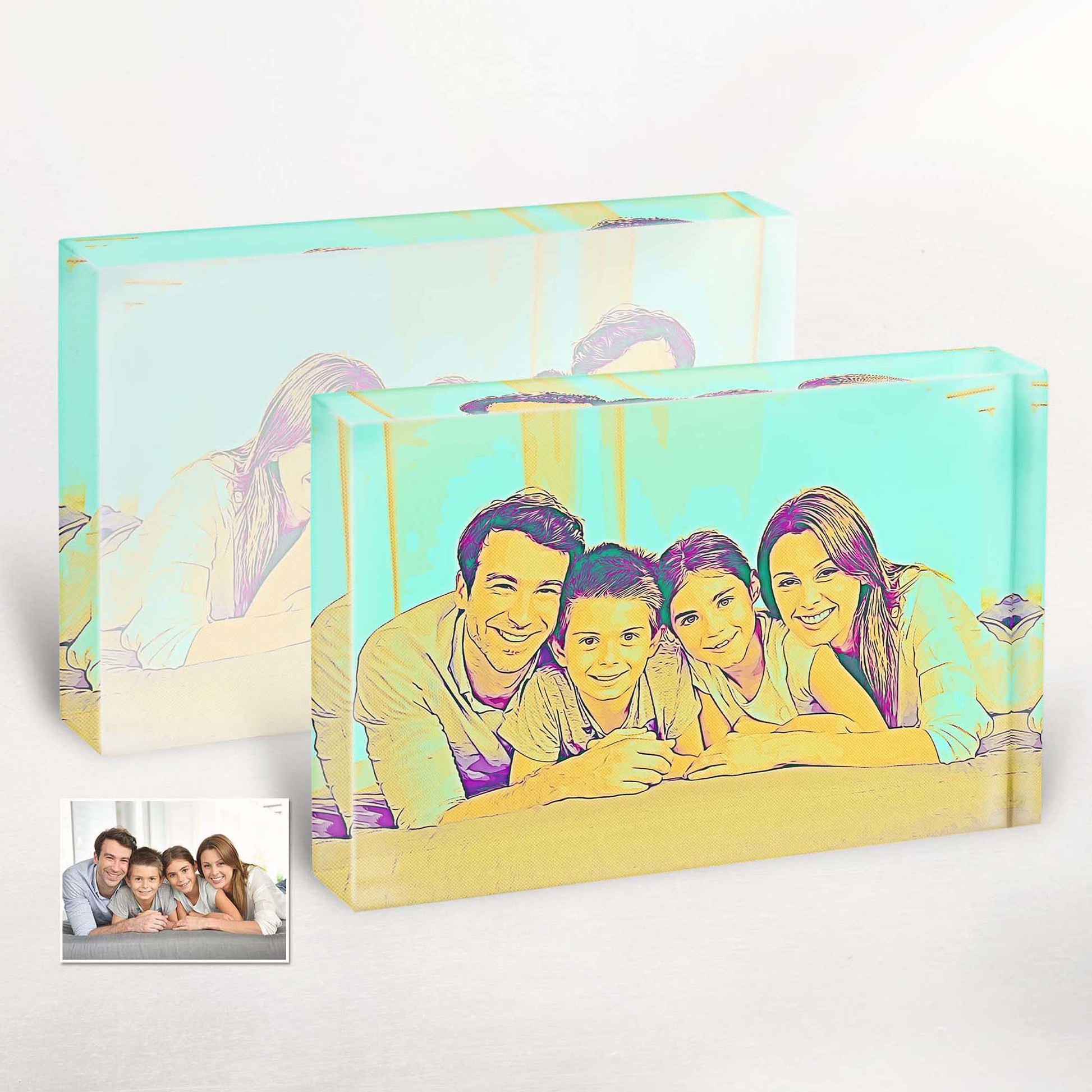 Make your anniversary extra special with our Personalised Blue and Yellow Cartoon Acrylic Block Photo. This fun and vibrant gift idea brings excitement and inspiration, creating a unique and memorable keepsake for family and friends to treasure.