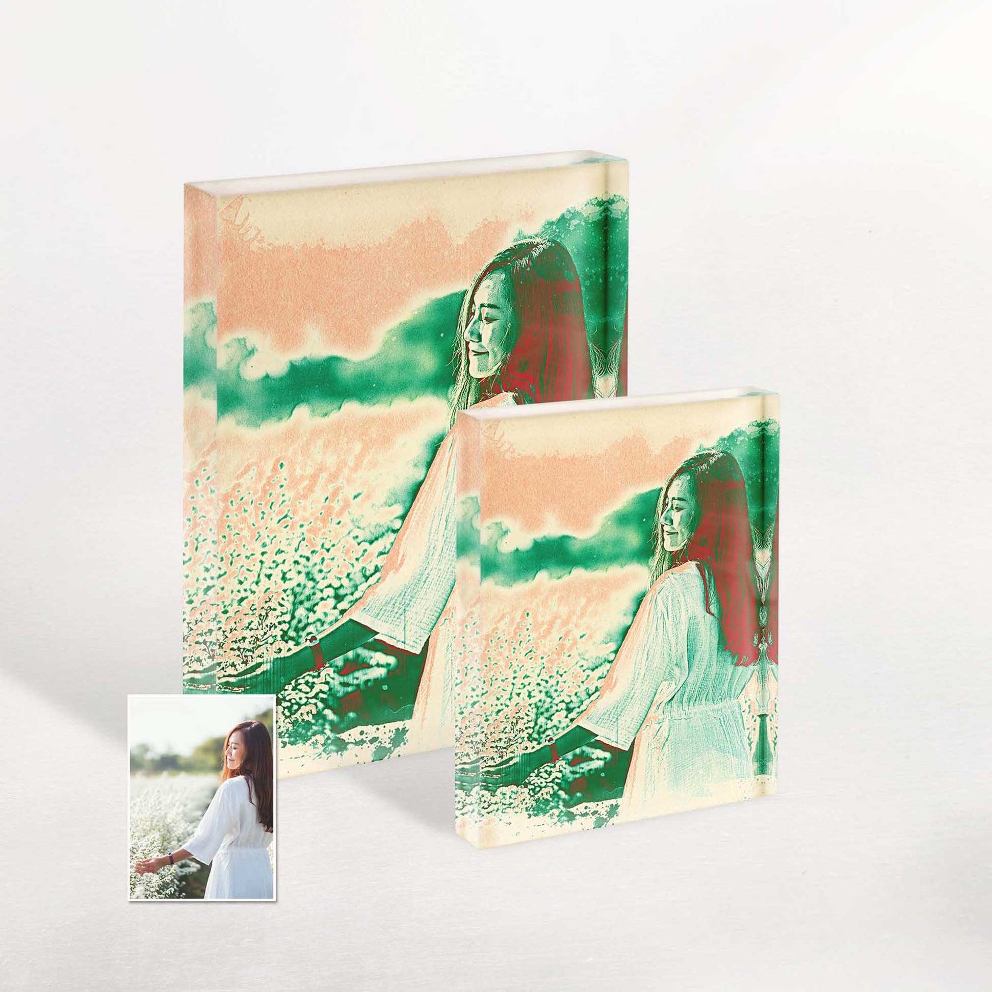 Personalize your home decor with our Personalised Architect Watercolor Acrylic Block Photo. Crafted from your own photo, this cool and creative artwork captures the intricate details of architecture in a chic
