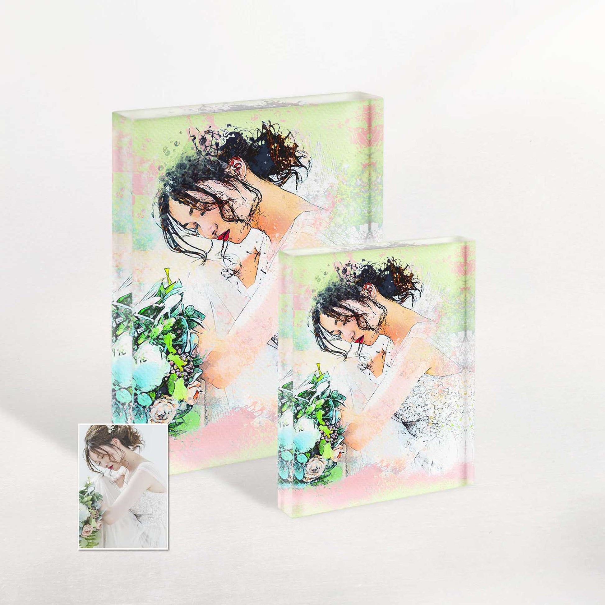 Transform your favorite memories into cool and creative artwork with our Personalised Splash Watercolor Acrylic Block Photo. The splashes of color evoke inspiration and emotion, making it a unique