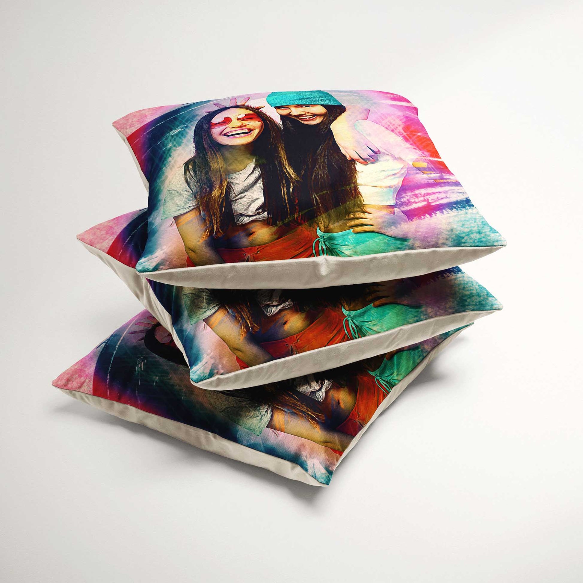 Elevate your interior design with the Personalised Artistic Brush Painting Cushion. Crafted by hand using luxurious velvet fabric, this unique cushion features a print from your photo, adding a touch of originality to your space