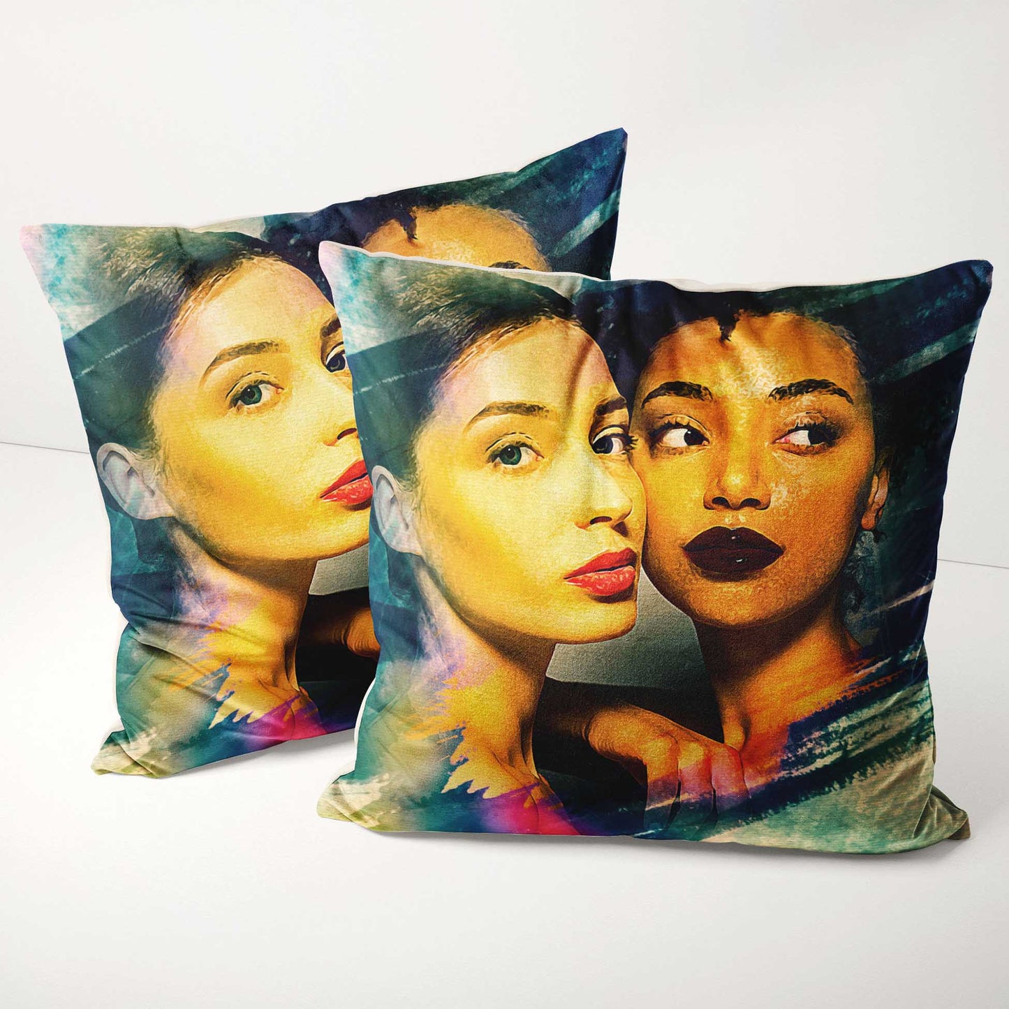 Personalise your space with the Artistic Brush Painting Cushion. Handmade with soft velvet fabric and printed with a design inspired by your photo, this unique cushion is a creative and original idea for interior decor