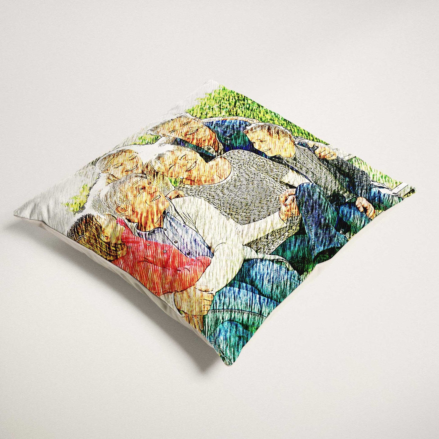 Create a truly custom and artistic atmosphere with our Artsy Illustration Cushion. Crafted from luxurious fabric and boasting a bespoke print, it adds a unique flair to your home decor. The soft velvet texture enhances its comfort