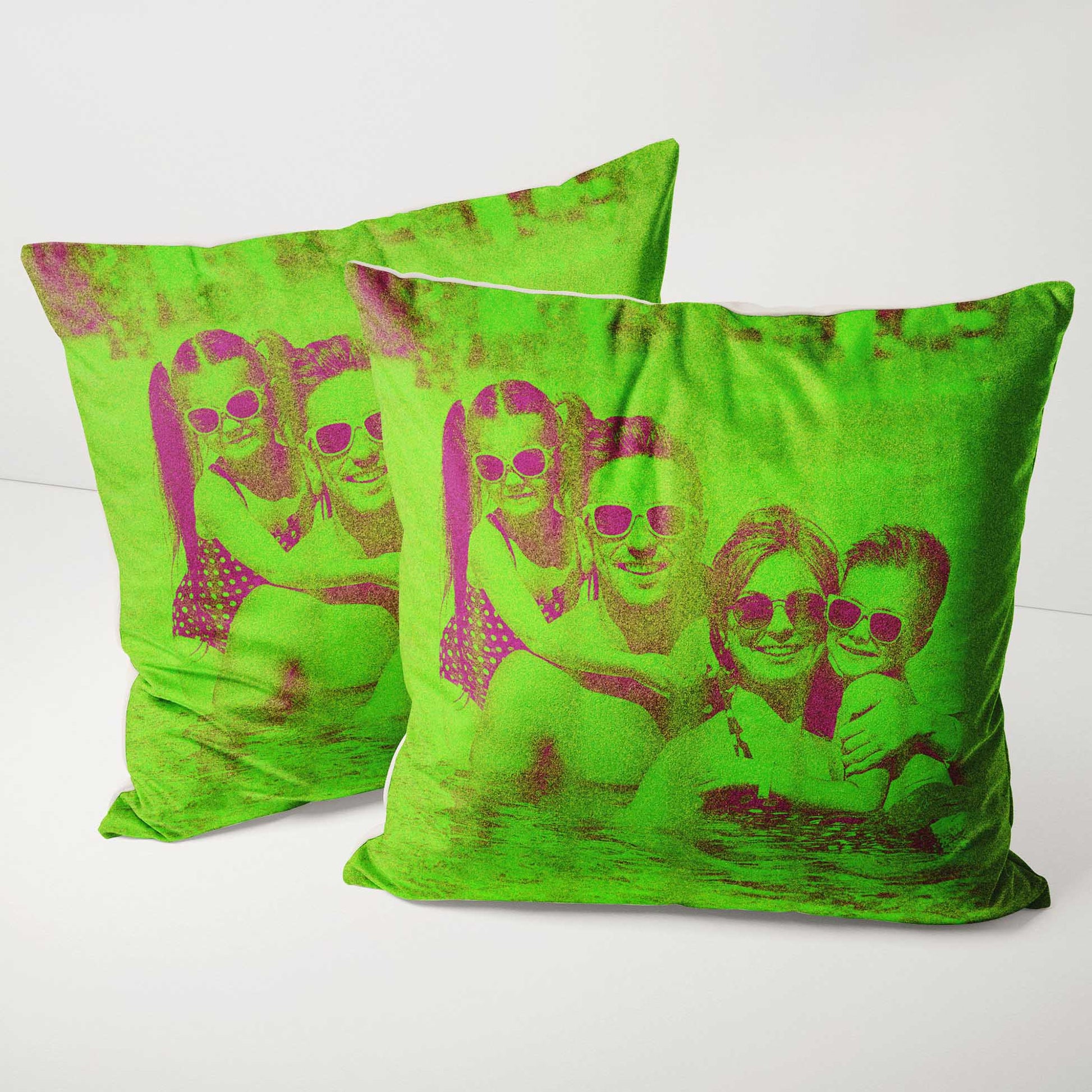 Elevate your home decor with the Personalised Neon Green Cushion. Its fresh and fun design sets a vibrant and cool ambiance, perfect for parties and gatherings. Made from soft velvet and lovingly handmade