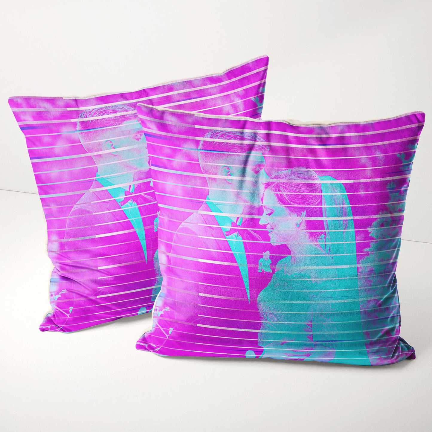 Revitalize your home with the Personalised Purple and Blue Cushion. Its vibrant and vivid tones create a modern and elegant look that catches the eye. Made from soft velvet, this cushion provides a plush and comfortable feel