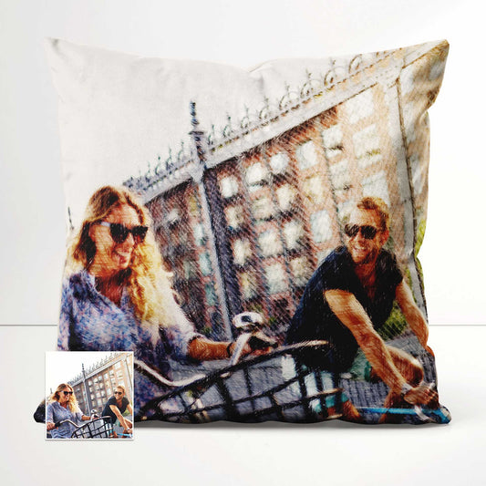 Add a vibrant touch to your living space with our Personalised Colourful Drawing Cushion. With the option to turn your cherished photo into a beautiful drawing, this cushion offers a fun and personalized twist to home decor