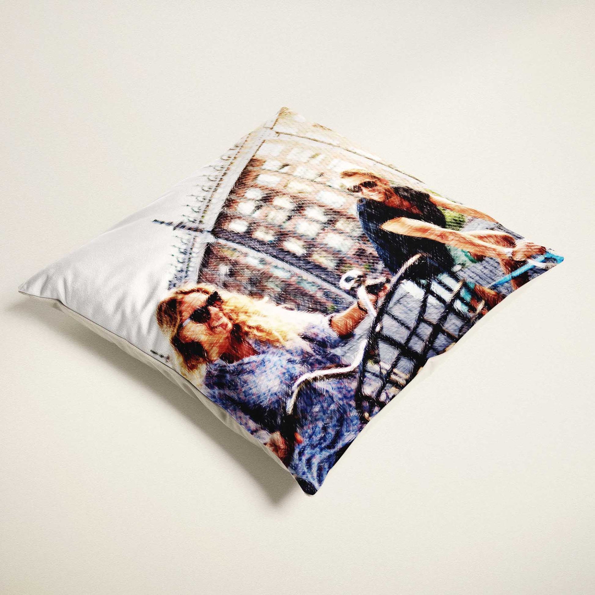 Create a warm and inviting atmosphere with our Personalised Colourful Drawing Cushion. Crafted from soft velvet and featuring a drawing from your photo, this cushion offers the perfect combination of comfort and personalization