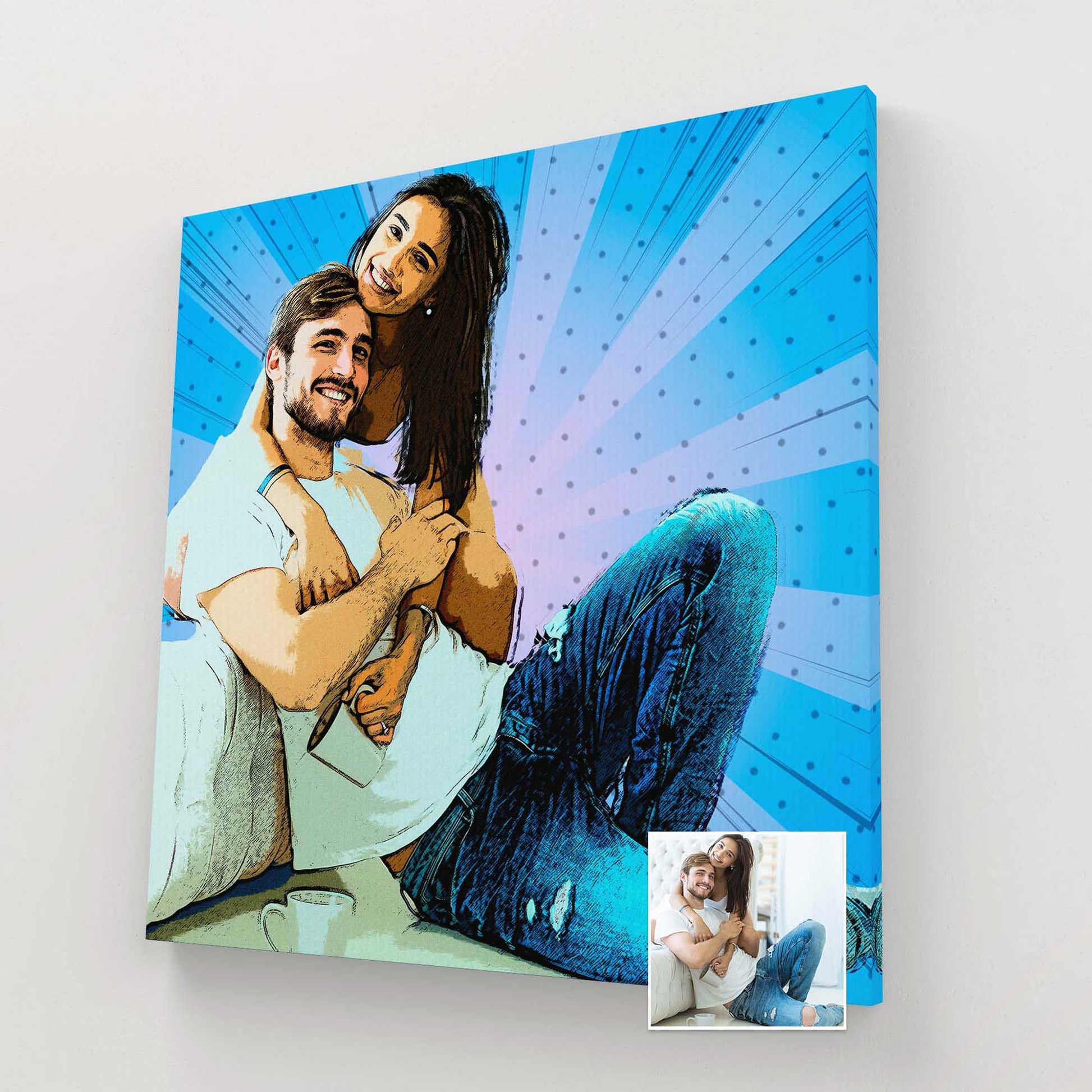 Unleash the retro vibes with our customised Cartoon Comic Canvas. Whether it's a joyous get-together, a milestone graduation celebration, or a treasured family photo, this canvas brings the comic world to your wall