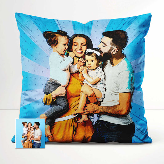 Add a splash of color and personality to your living space with the Personalised Cartoon Comics Cushion. Its cozy and comfortable material ensures a relaxing experience, while the vivid and vibrant cartoon design