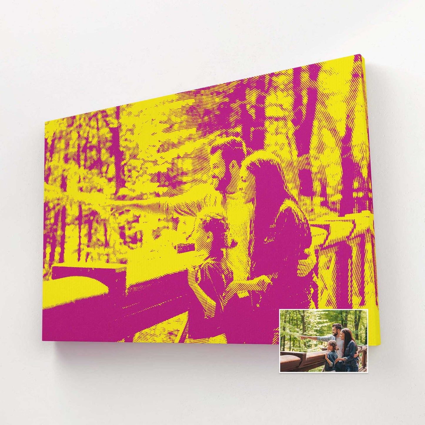 Transform your space with the Personalised Yellow and Pink Texture Canvas