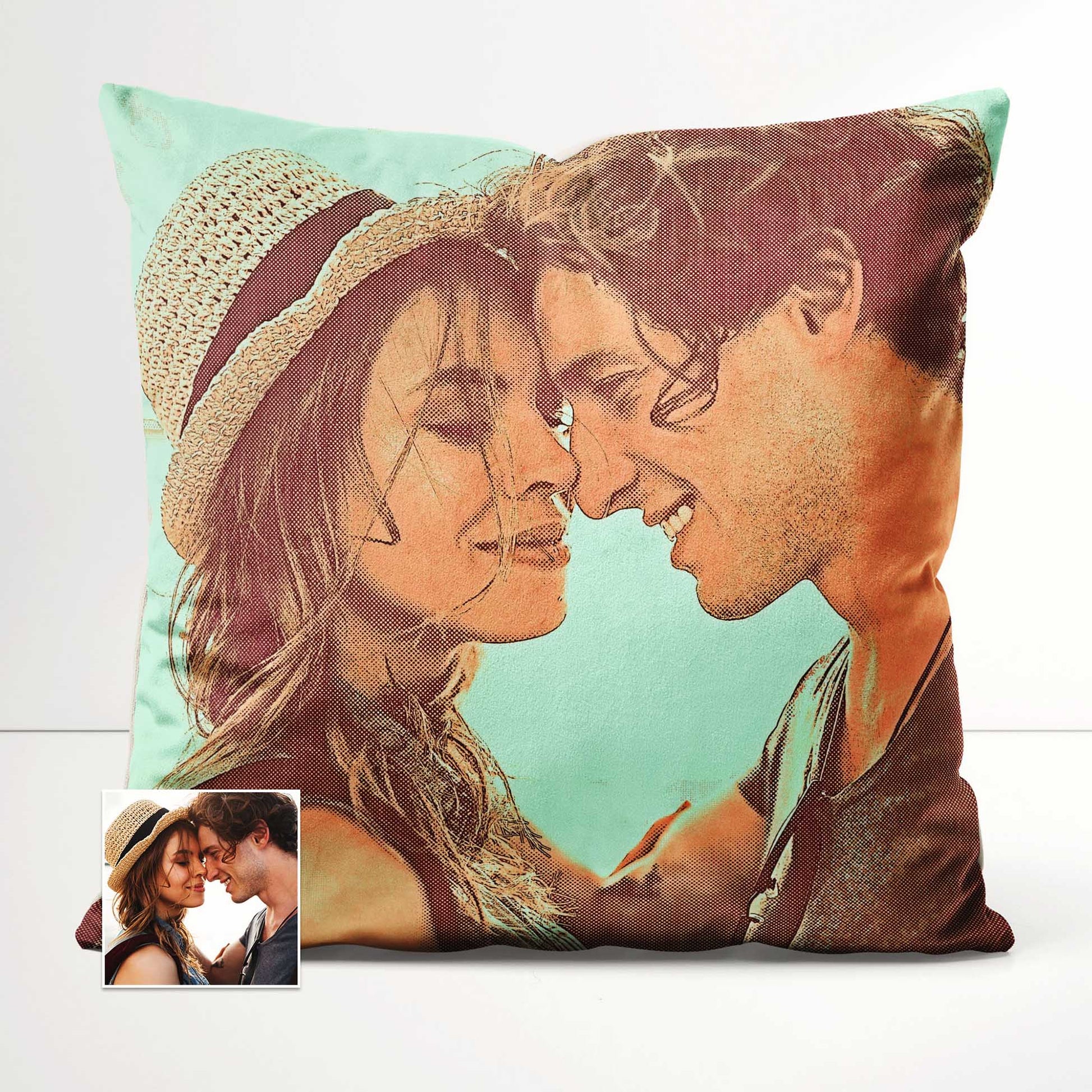 Add a burst of freshness to your home with the Personalised Orange and Green Cushion. This custom-designed cushion showcases a digital art print created from your chosen photo, bringing a trendy and modern aesthetic to your interior