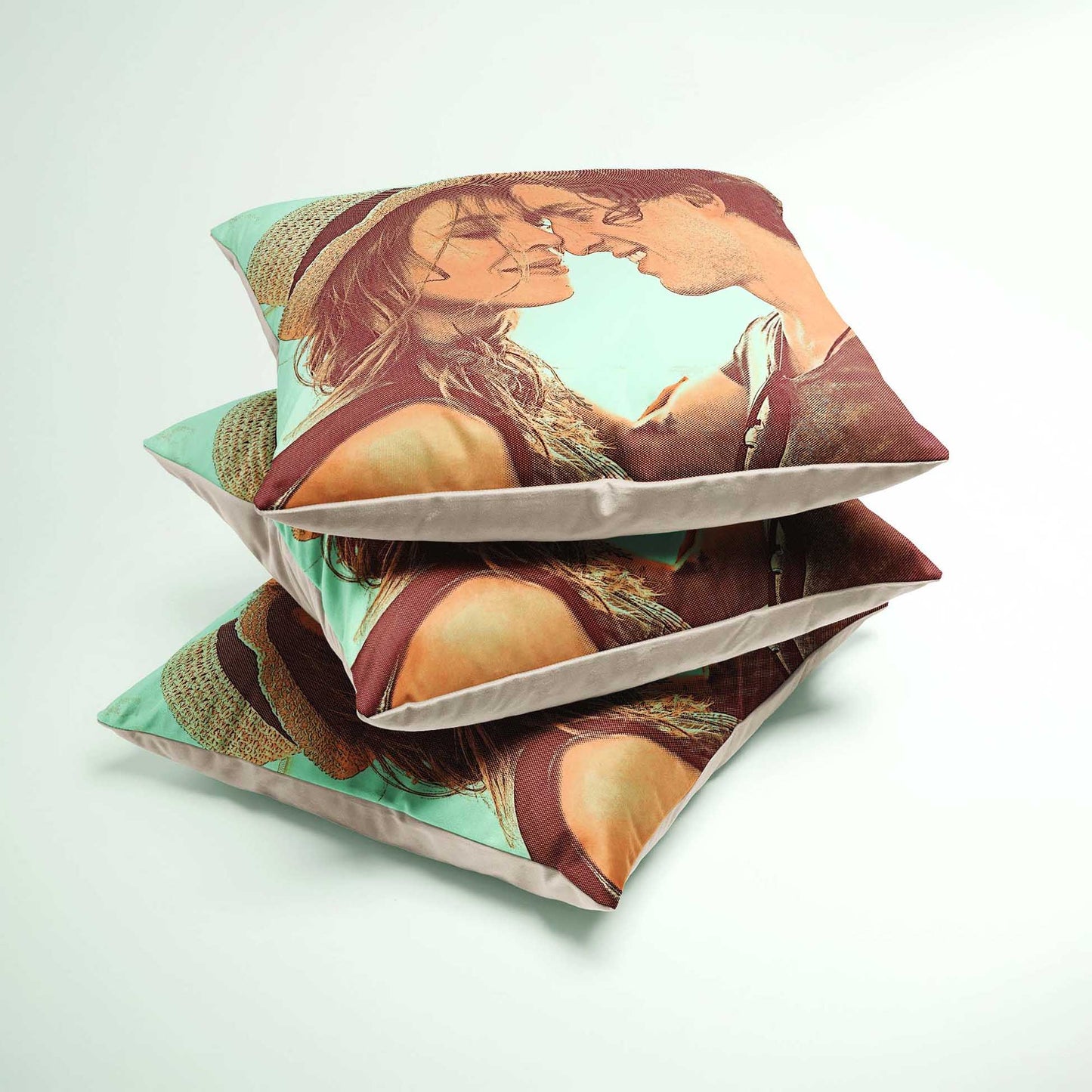 Revitalize your home with the Personalised Orange and Green Cushion, a modern and stylish addition to your interior. This unique cushion features a custom digital art print, inspired by your chosen photo, which adds a fresh and trendy touch