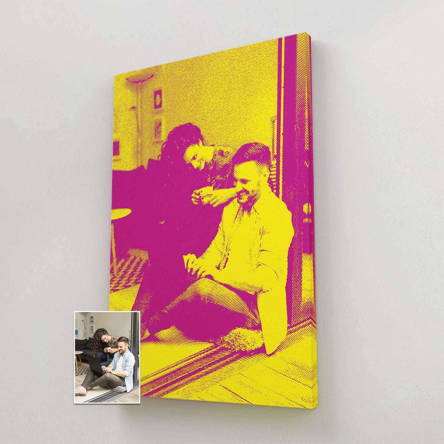 Personalised Yellow and Pink Texture Canvas: Unlock a world of color and creativity