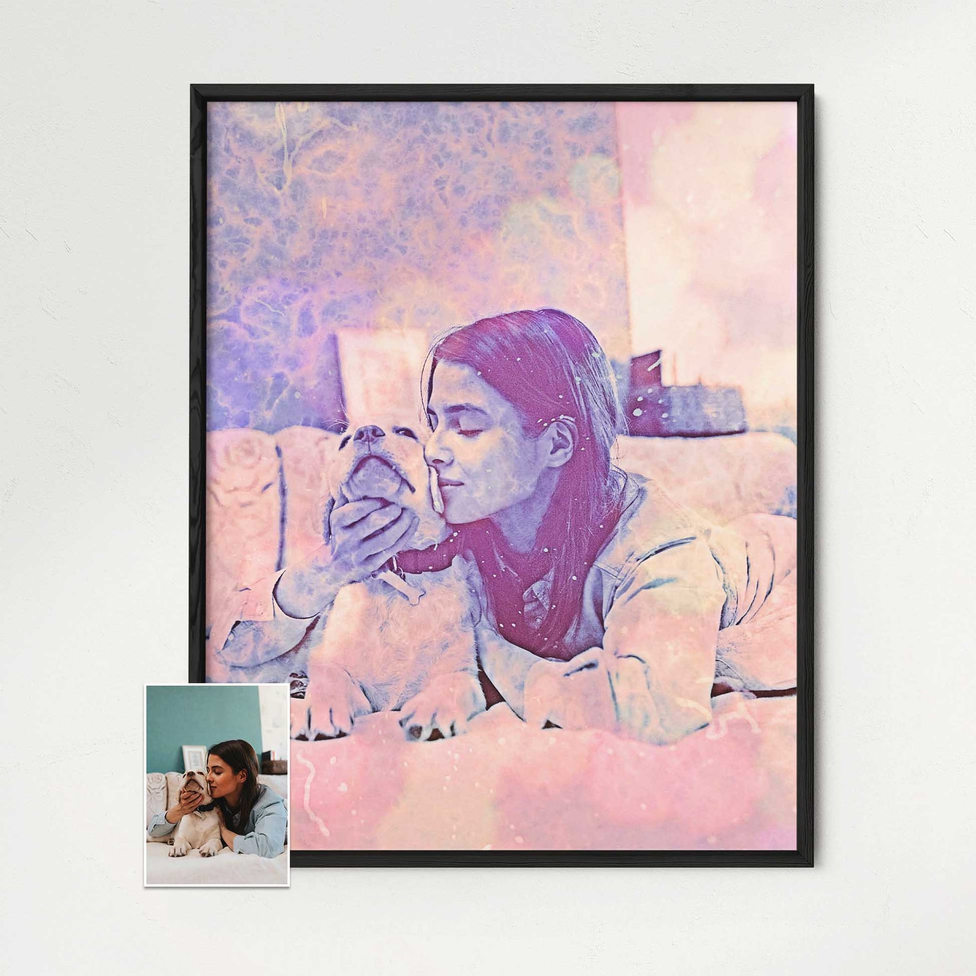 Add a touch of allure to your space with a Personalised Special Purple FX Framed Print. The beautiful colors and bokeh effect create a mesmerizing visual experience. Crafted on gallery-quality paper and framed in wood