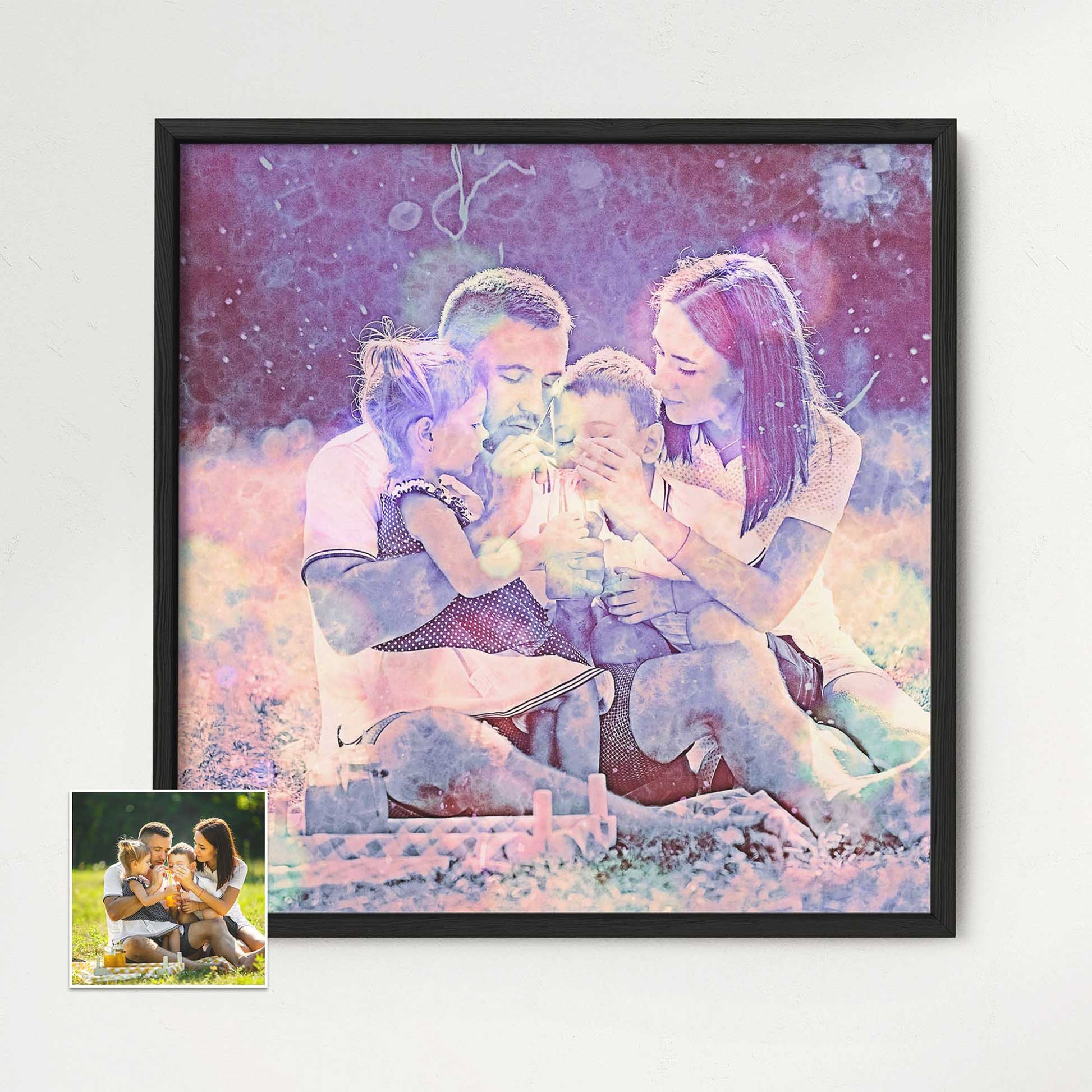 Personalised Special Purple FX Framed Print: Elevate your home decor with this captivating artwork. The beautiful colors and bokeh effect create a mesmerizing visual appeal. Crafted on gallery-quality paper and encased in a wooden frame