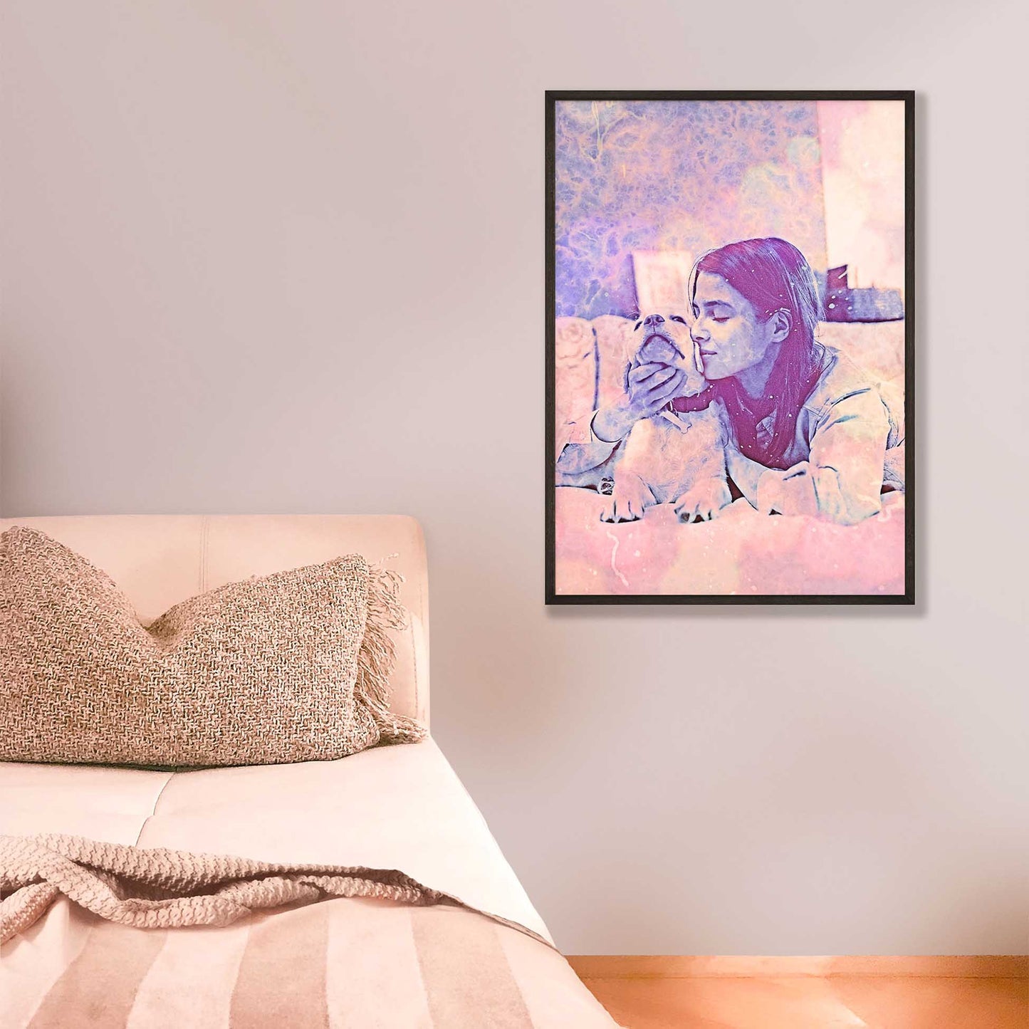 Add a touch of charm to your space with a Personalised Special Purple FX Framed Print. The bokeh effect and vibrant colors make it a stunning addition to your home decor. Crafted with care on gallery-quality paper and framed in wood