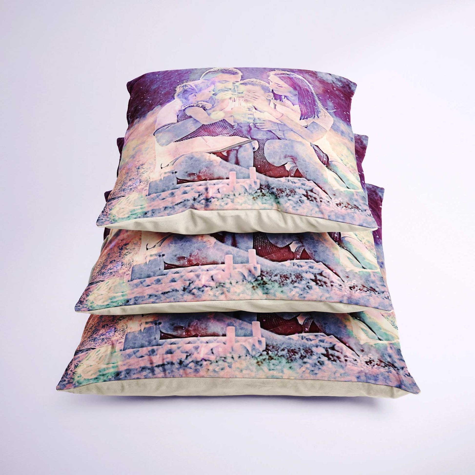 Elevate your interior design with the Personalised Special Purple FX Cushion. This custom-made cushion is a vibrant and bright statement piece for your home decor. Its unique and original print, created from your photo