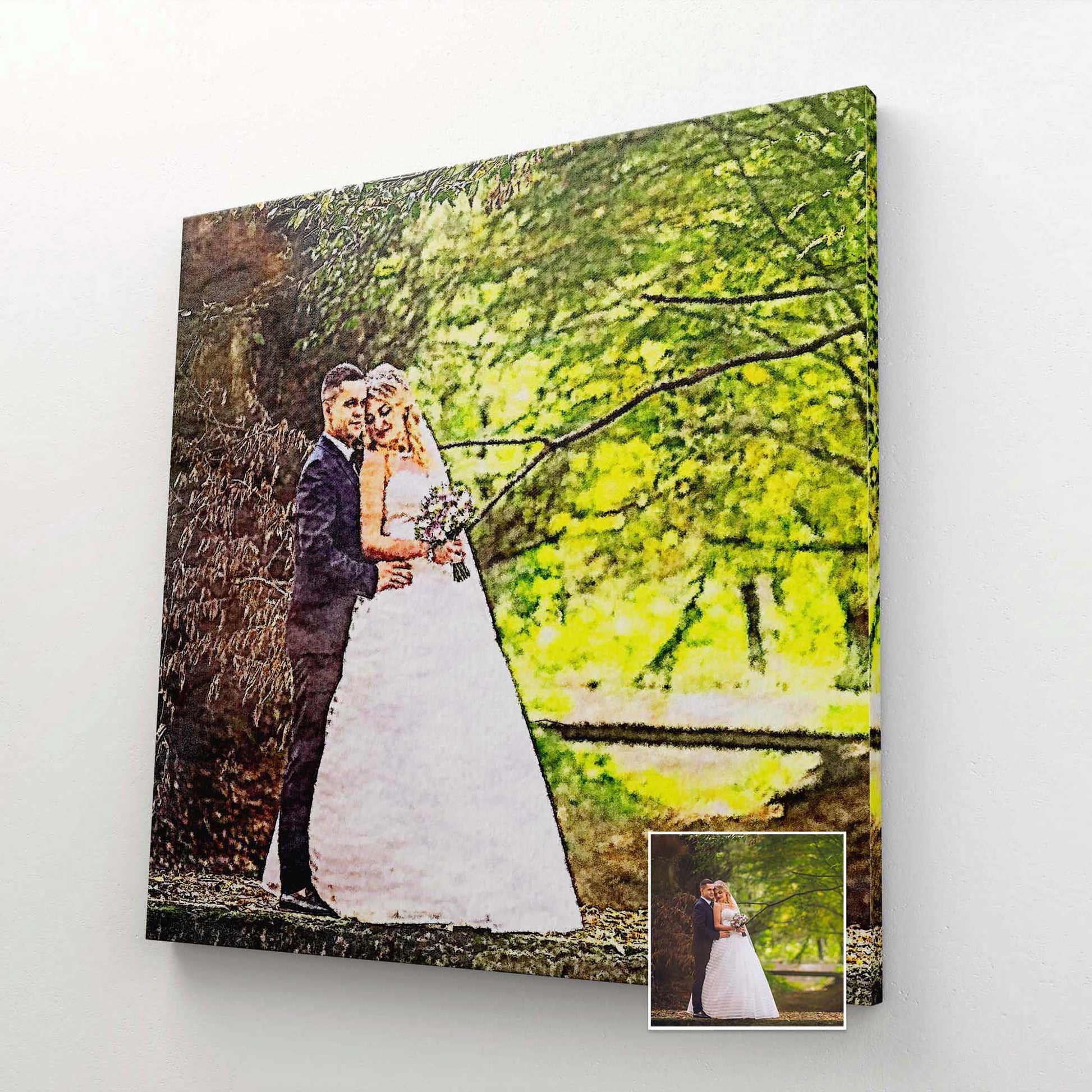 Personalised Watercolor Painting Canvas: A captivating blend of natural and elegant beauty