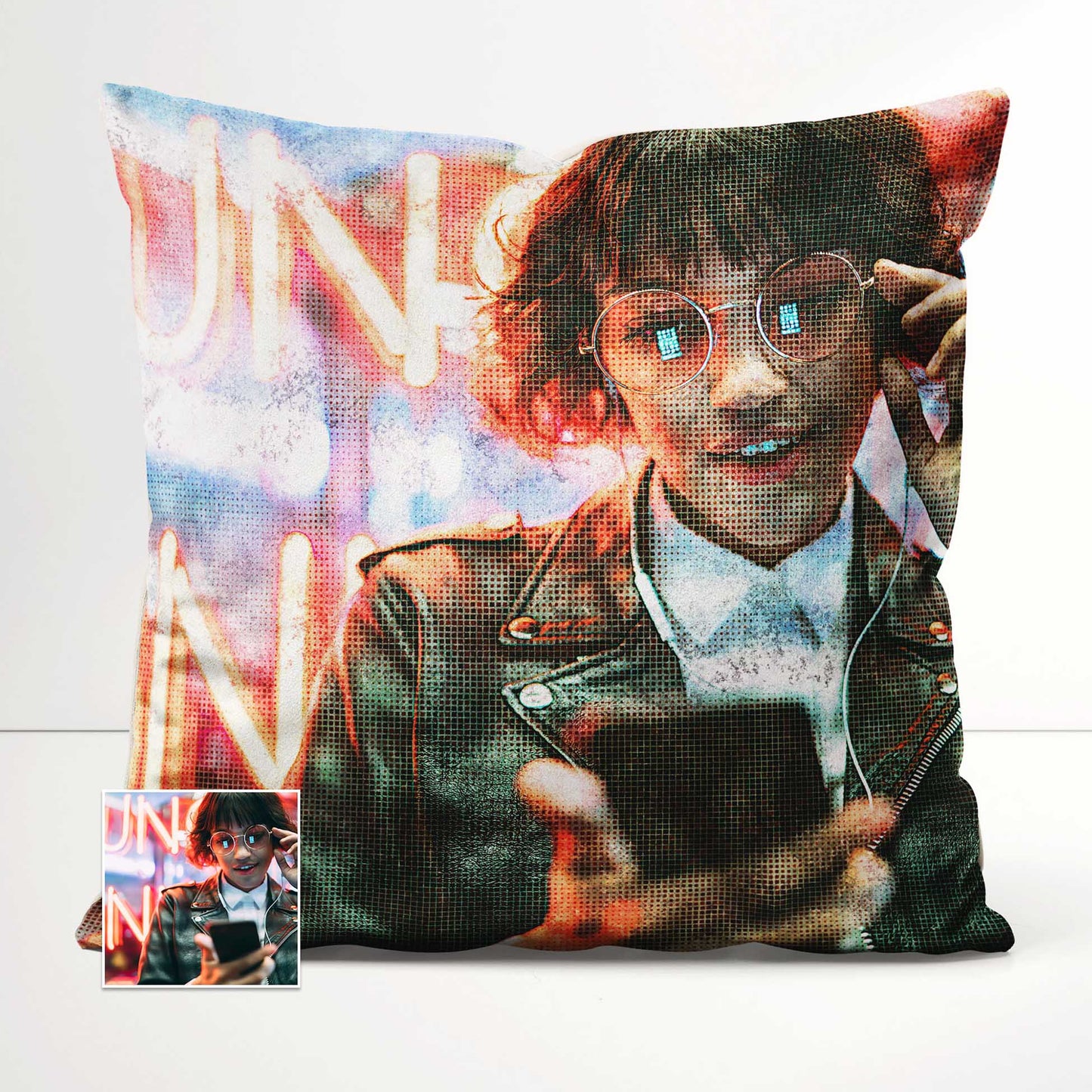 Add a touch of artistic flair to your interior design with the Personalised Grunge FX Cushion. Featuring a distressed print from your photo, this cushion offers a unique and creative way to display your favorite artwork, handmade