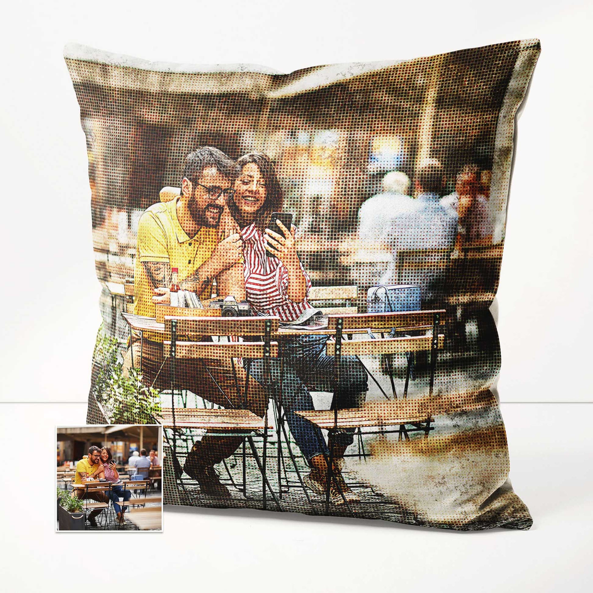 Elevate your home decor with the Personalised Grunge FX Cushion, a true masterpiece for art enthusiasts. Its distressed print from your photo creates a unique and original artwork, while the soft velvet material adds a luxurious feel