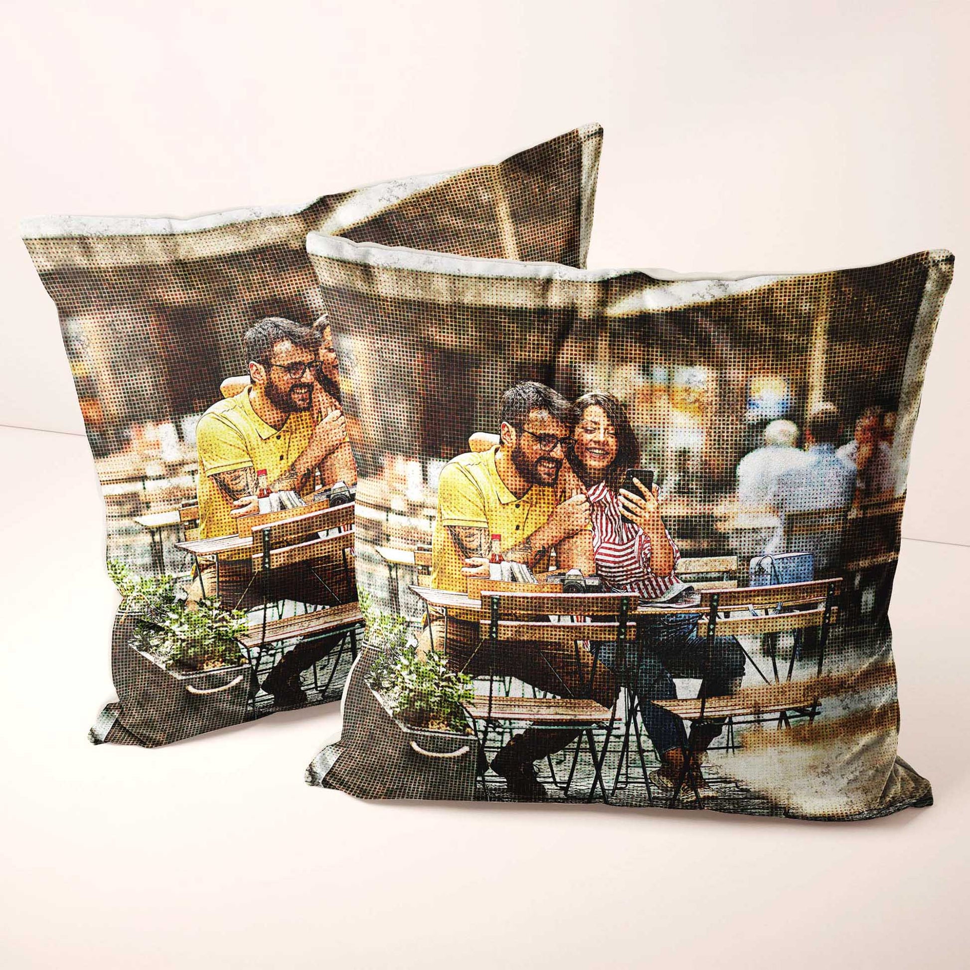 Make a statement with the Personalised Grunge FX Cushion, a creative masterpiece for art enthusiasts. Its distressed print from your photo adds a unique and original touch, while the soft velvet material offers a luxurious feel. Handmade 