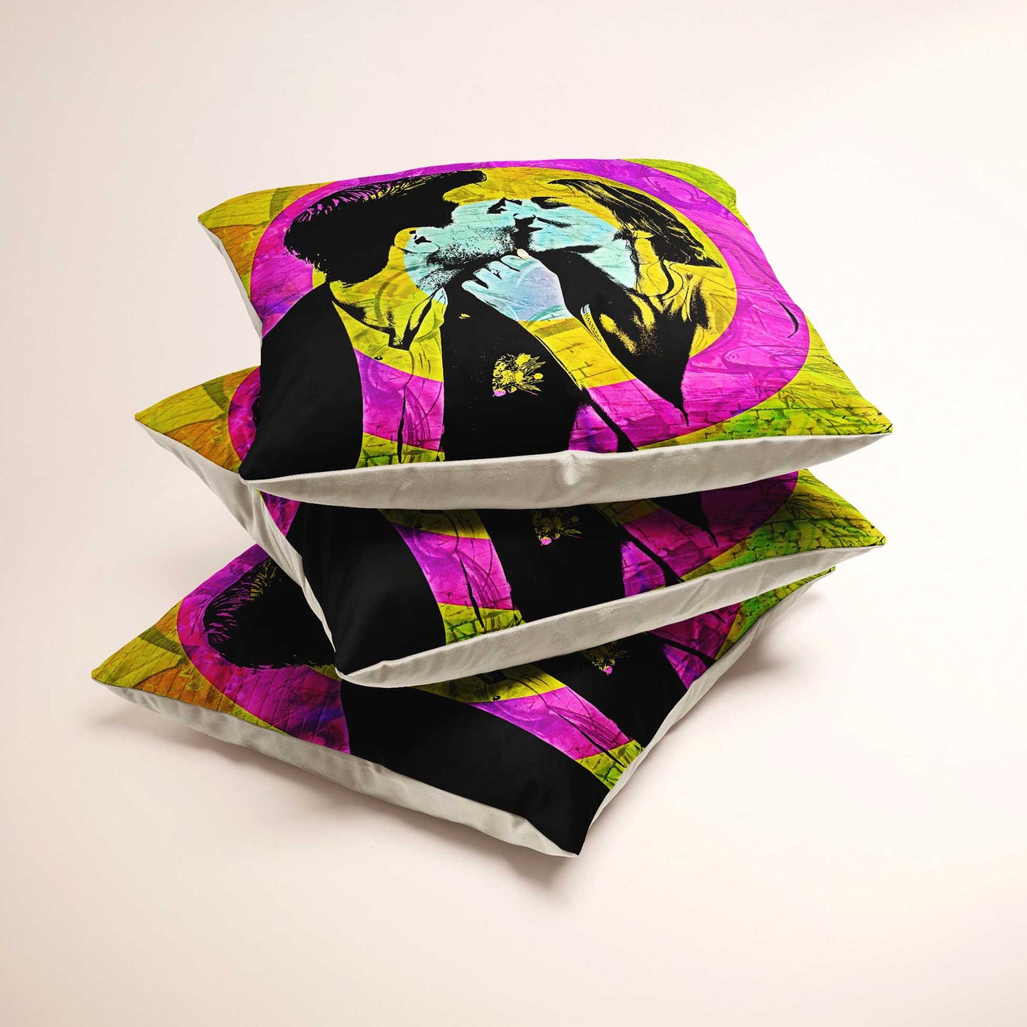 Make a bold statement with the Personalised Graffiti Street Art Cushion, a vibrant and colorful addition to your home decor. Printed from your photo, this cushion captures the urban energy and creativity of street art, luxury feel