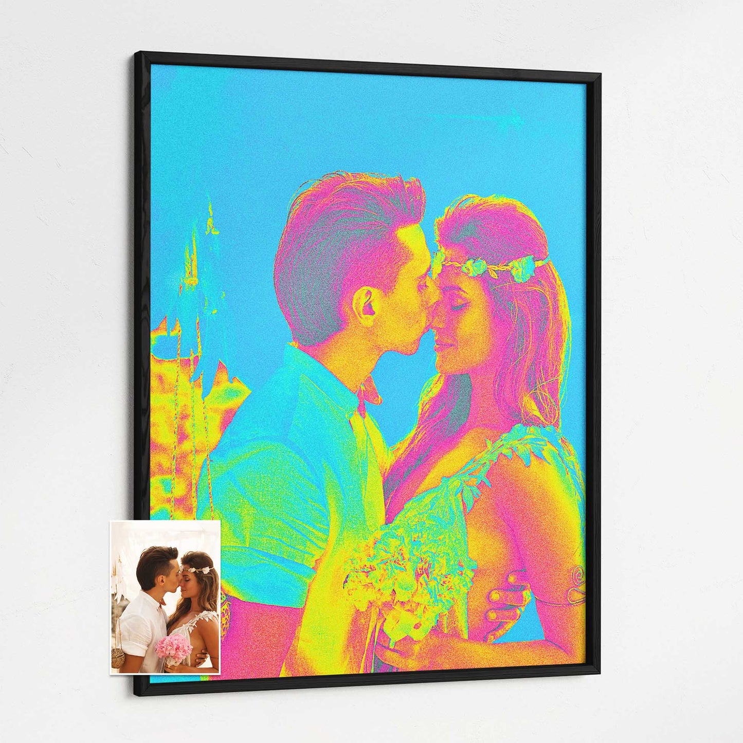 Personalised Acid Trip Framed Print is a must-have for art lovers seeking a unique and vibrant piece. This fine digital art features a colorful and vivid design that grabs attention and makes a bold statement