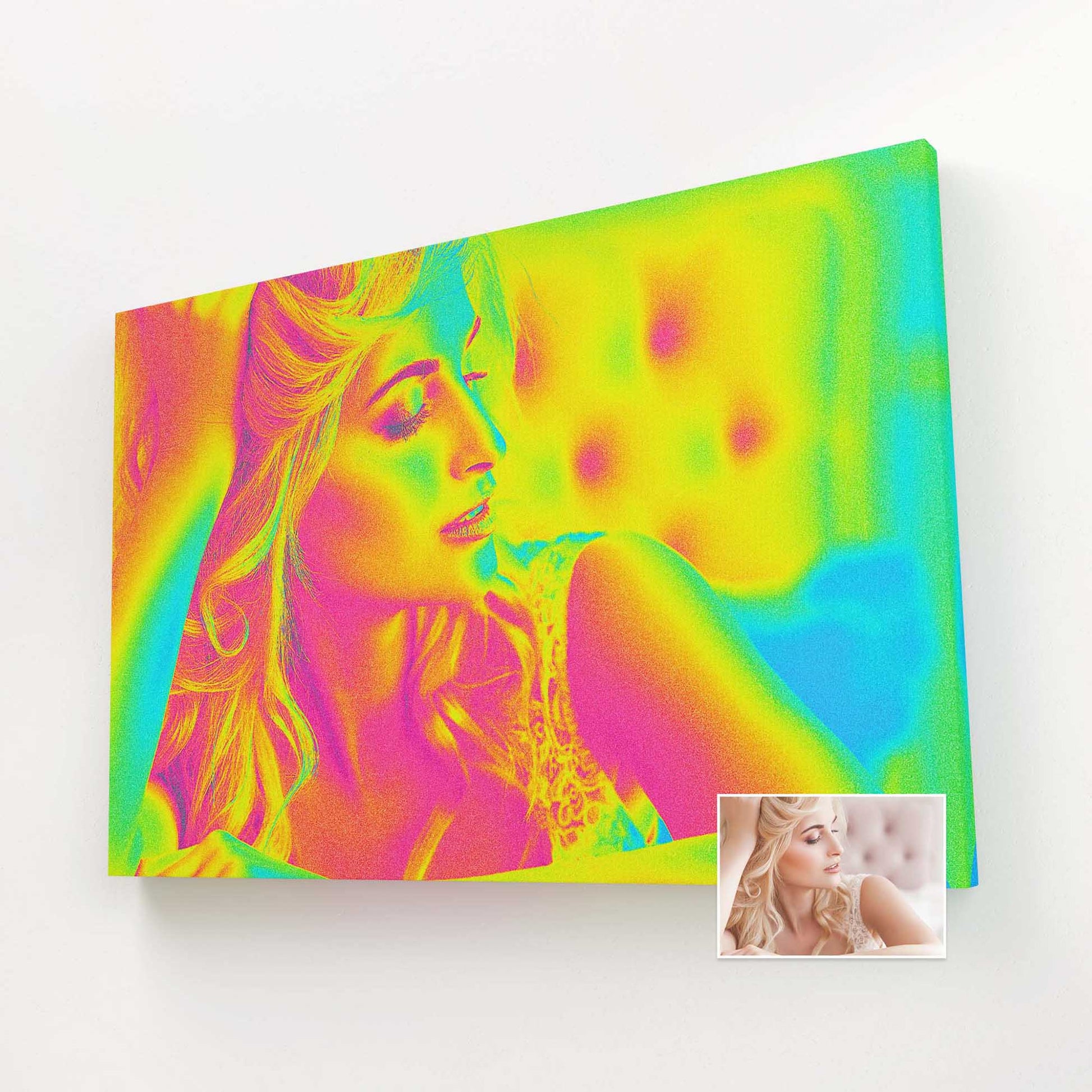Add a splash of color and excitement to your space with the Personalised Acid Trip Canvas