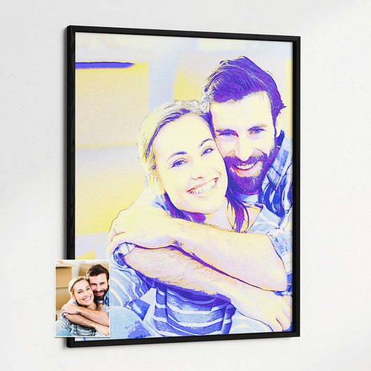 Infuse your space with fun and vibrant energy with the Personalised Blue & Purple Framed Print. Its bold colors and sharp, vivid details create a lively atmosphere. Printed from your photo