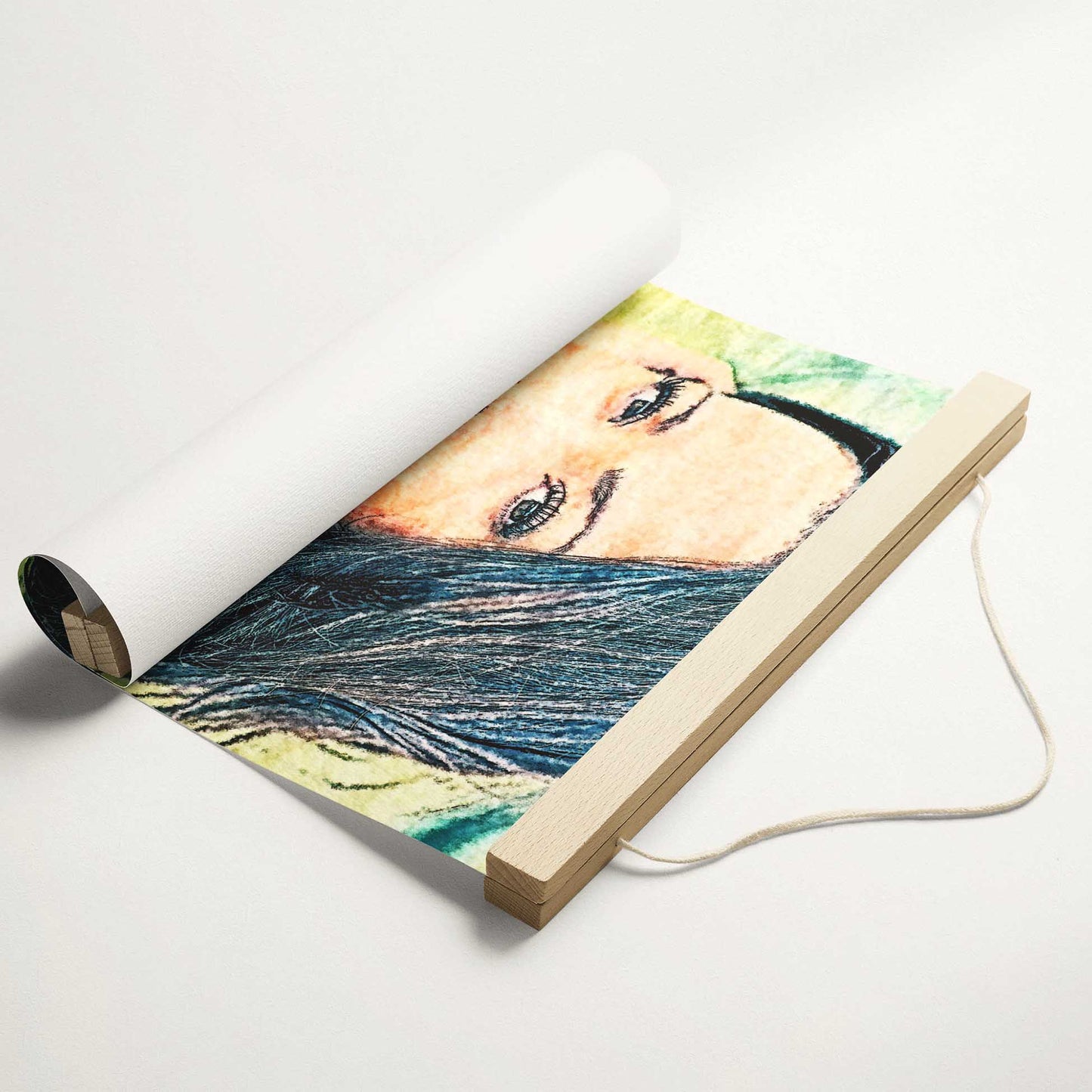 Transform your walls into an art gallery with our Personalised Watercolor Painting Poster Hanger. This stunning piece captures the beauty of watercolour art with its vibrant colors and traditional effect. Created from your own photo