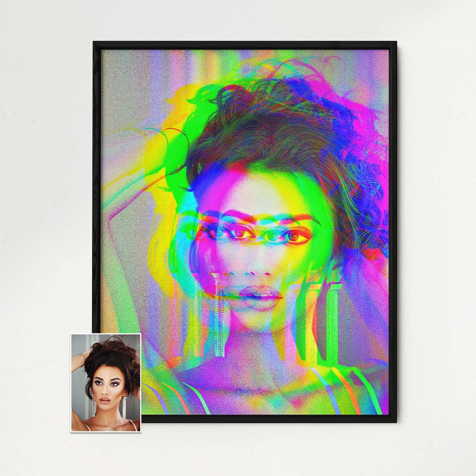 Unique and Original Digital Artwork: Crafted from your favorite photo, this anaglyph print showcases a unique and original piece of digital artwork. The vibrant and bright colors pop off the thick paper