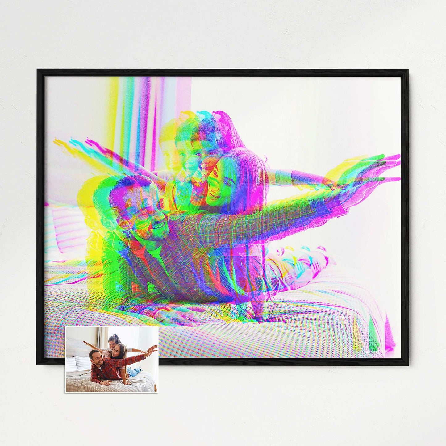 Thoughtful Gift for Any Occasion: Whether it's an anniversary, birthday, or simply a gesture of appreciation, this personalized anaglyph print makes a thoughtful gift. Its cool and modern appeal appeals to art enthusiasts 