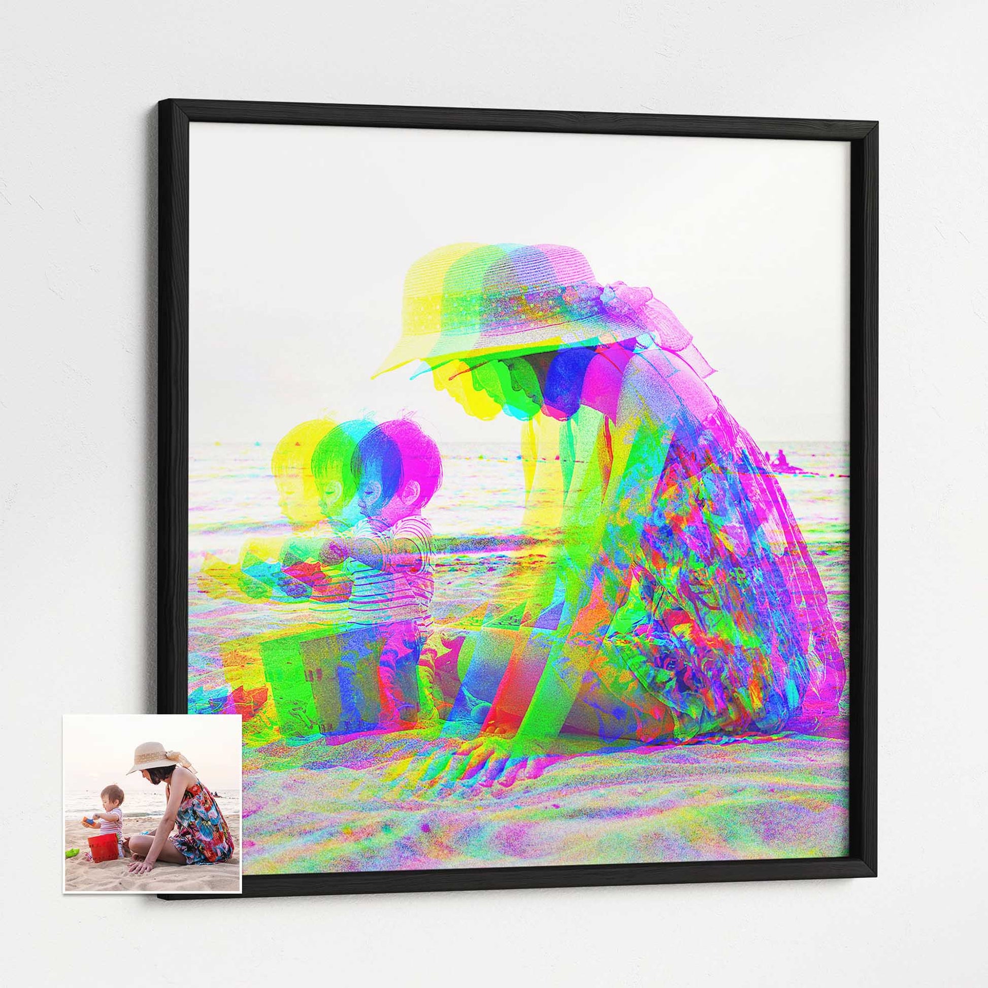 Enhance Your Space: Add a touch of artistic flair to your surroundings with this stunning anaglyph print. The combination of digital artwork and 3D technology creates a captivating visual impact that transforms any space into a gallery-like