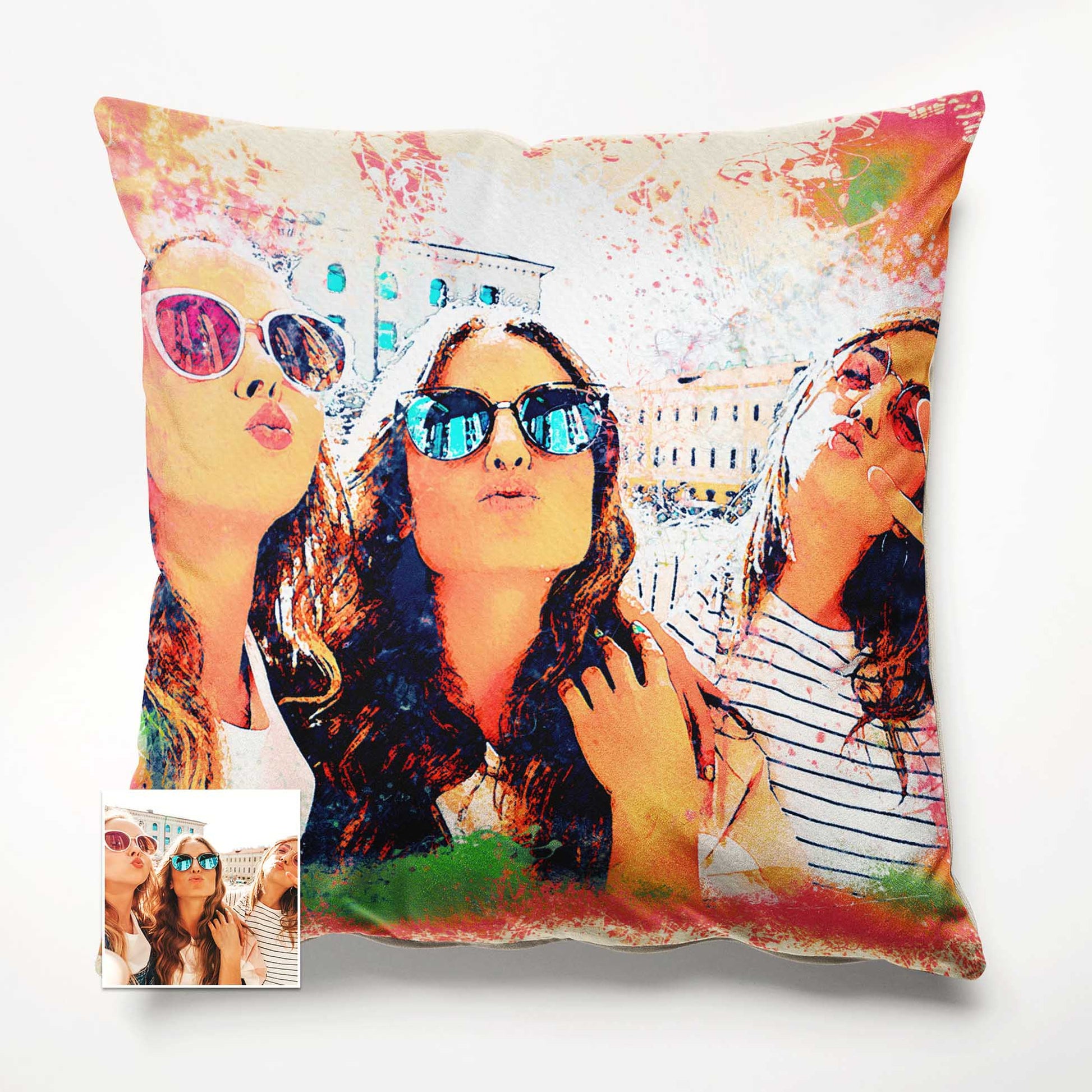 Dive into comfort and style with our Personalised Watercolor Splash Cushion. Its cosy feel invites you to relax and unwind, while the vibrant and exciting watercolor splash design adds a unique and original touch to your interior