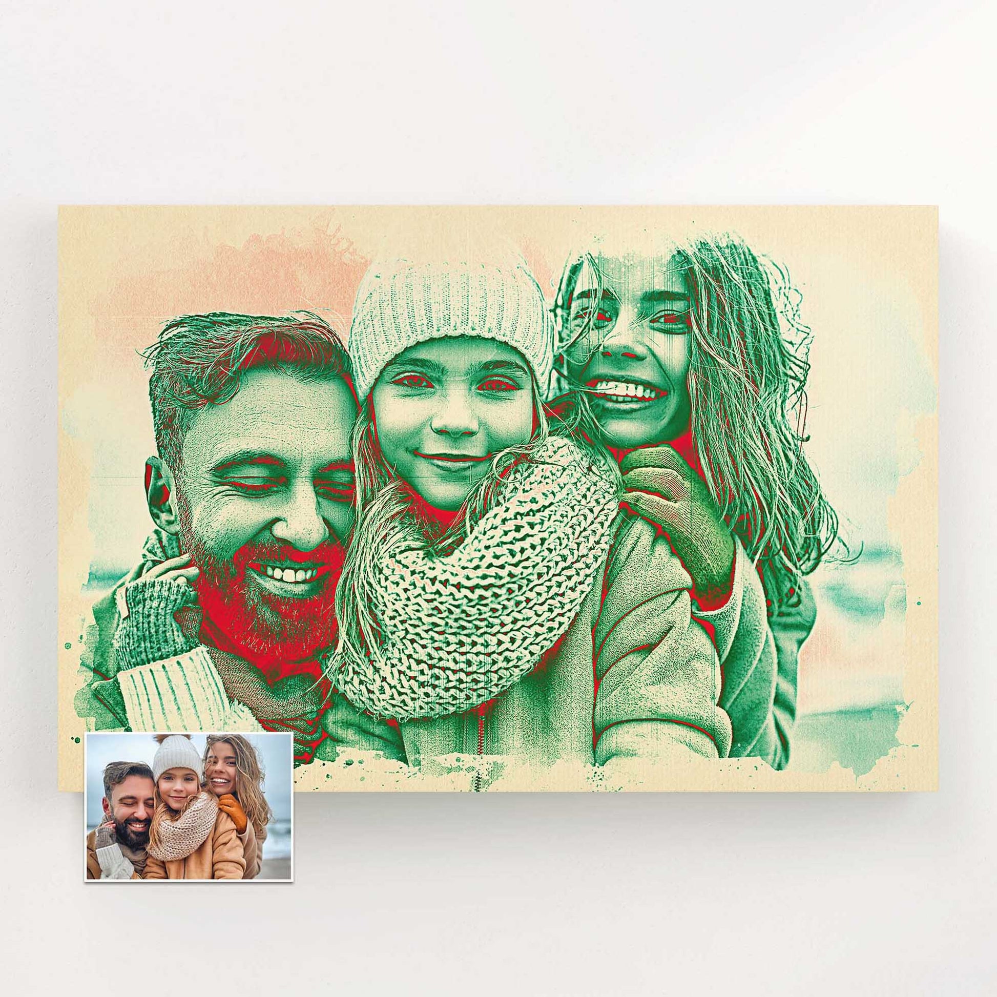 Experience the magic of Personalised Architect Watercolor Canvas, a captivating painting transformed from your photo