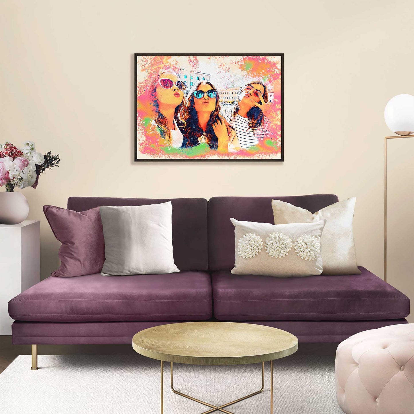 Freshen Up Your Space: Infuse your home with freshness and creativity through this personalised watercolour splash framed print. Its lively and original design breathes new life into any room, adding a fun and vibrant atmosphere