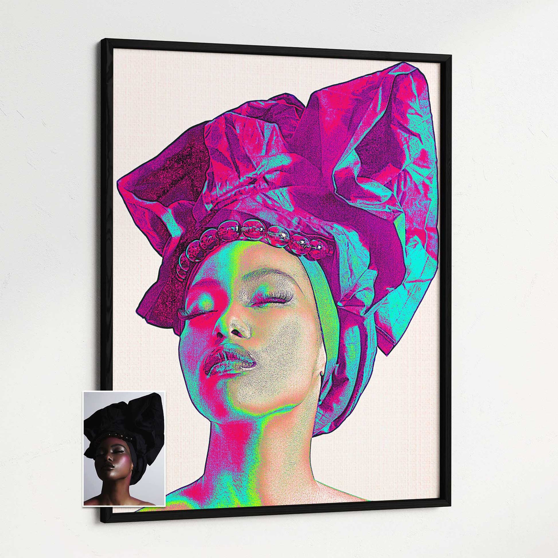 Fun and Vibrant Design: Add a pop of creativity to your home decor with this personalised pencil drawing framed print. Its sharp lines and vibrant colors create a positive and fun atmosphere. Whether displayed in the living room or bedroom