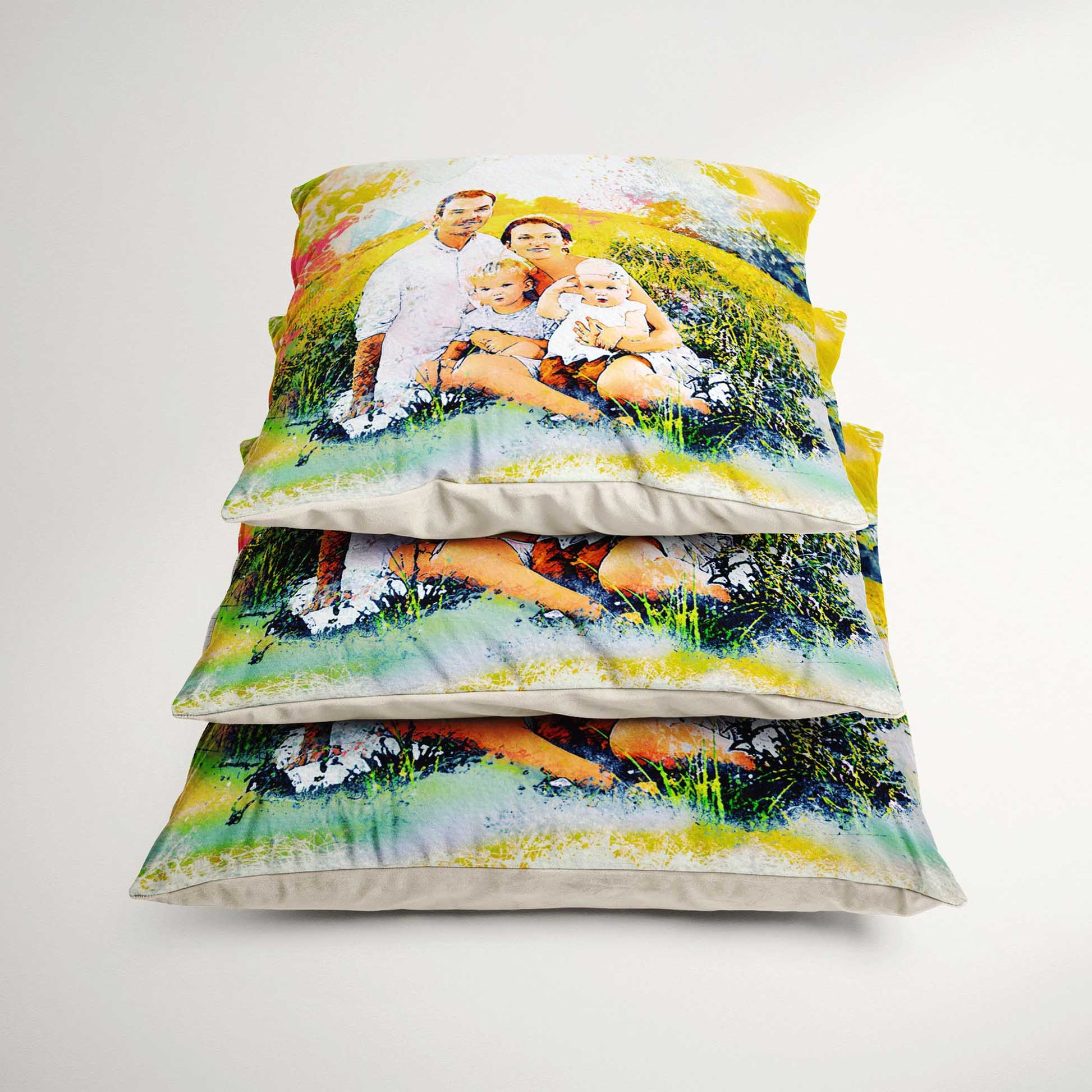 Create a vibrant and personalised space with the Personalised Watercolor Splash Cushion. Its cosy and comforting feel encourages relaxation and serenity. The exciting and original watercolor splash design adds a burst of creativity 