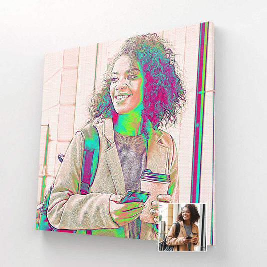 Fine Art Gift: Personalised Pencil Drawing Canvas for Friends and Family Give the gift of fine art with our personalized pencil drawing canvas