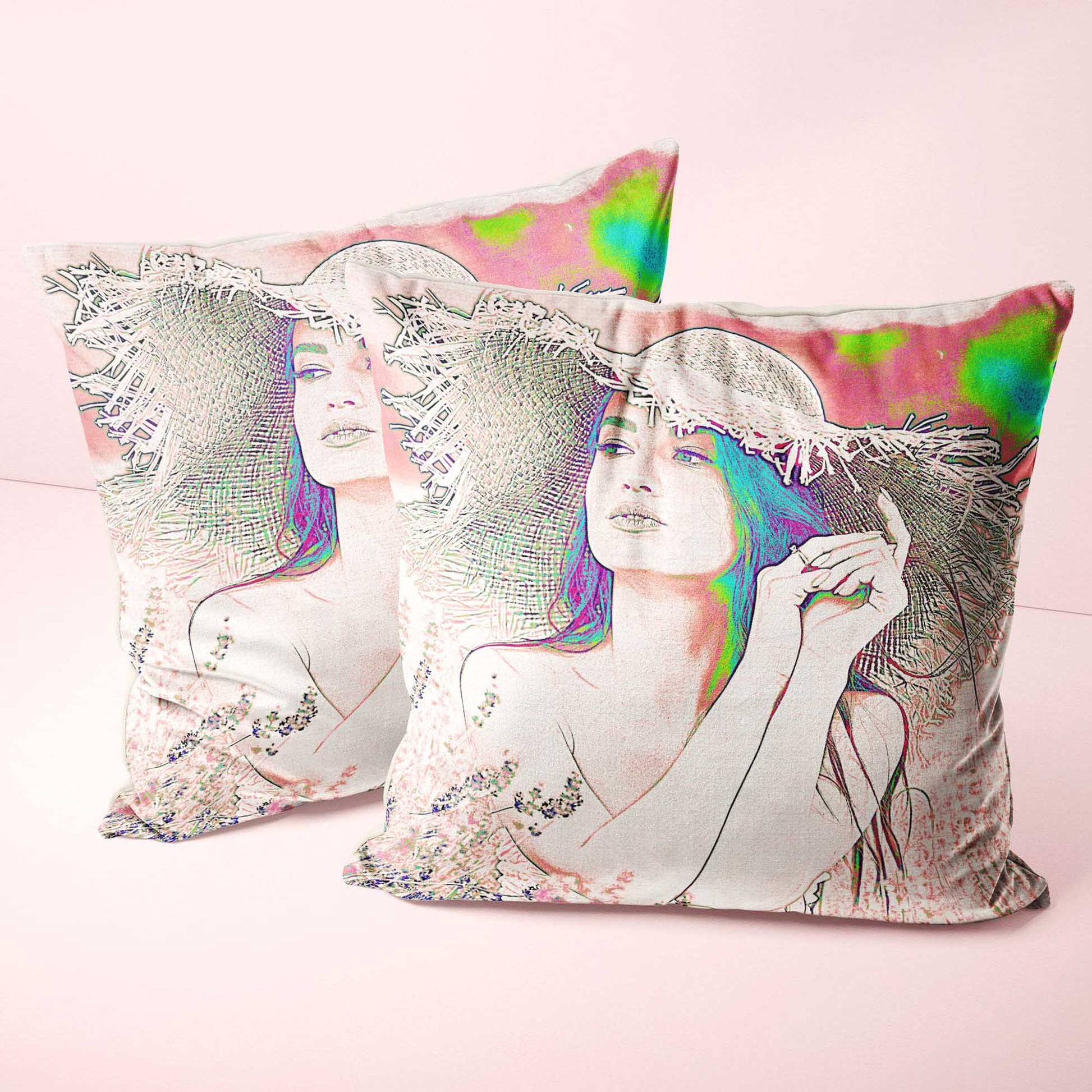 Immerse yourself in the world of creativity with the Personalised Pencil Drawing Cushion. Its soft and velvety texture invites you to snuggle up and relax. Printed from your photo, this handmade cushion becomes a unique piece of artwork
